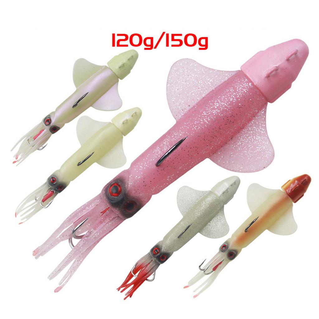 Angeln Tintenfisch Röcke Oktopus Köder Leuchtende Weiche Angelköder Salzwasser Schleppköder Kunstköder Angelausrüstung