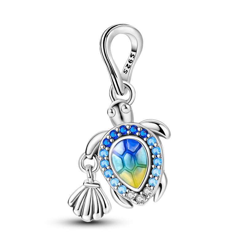 Marine Organism Seriescopper Charms Pendants Fit Original Pandora Bracelet Diy Beads Shell Pearls Conch Moon Star