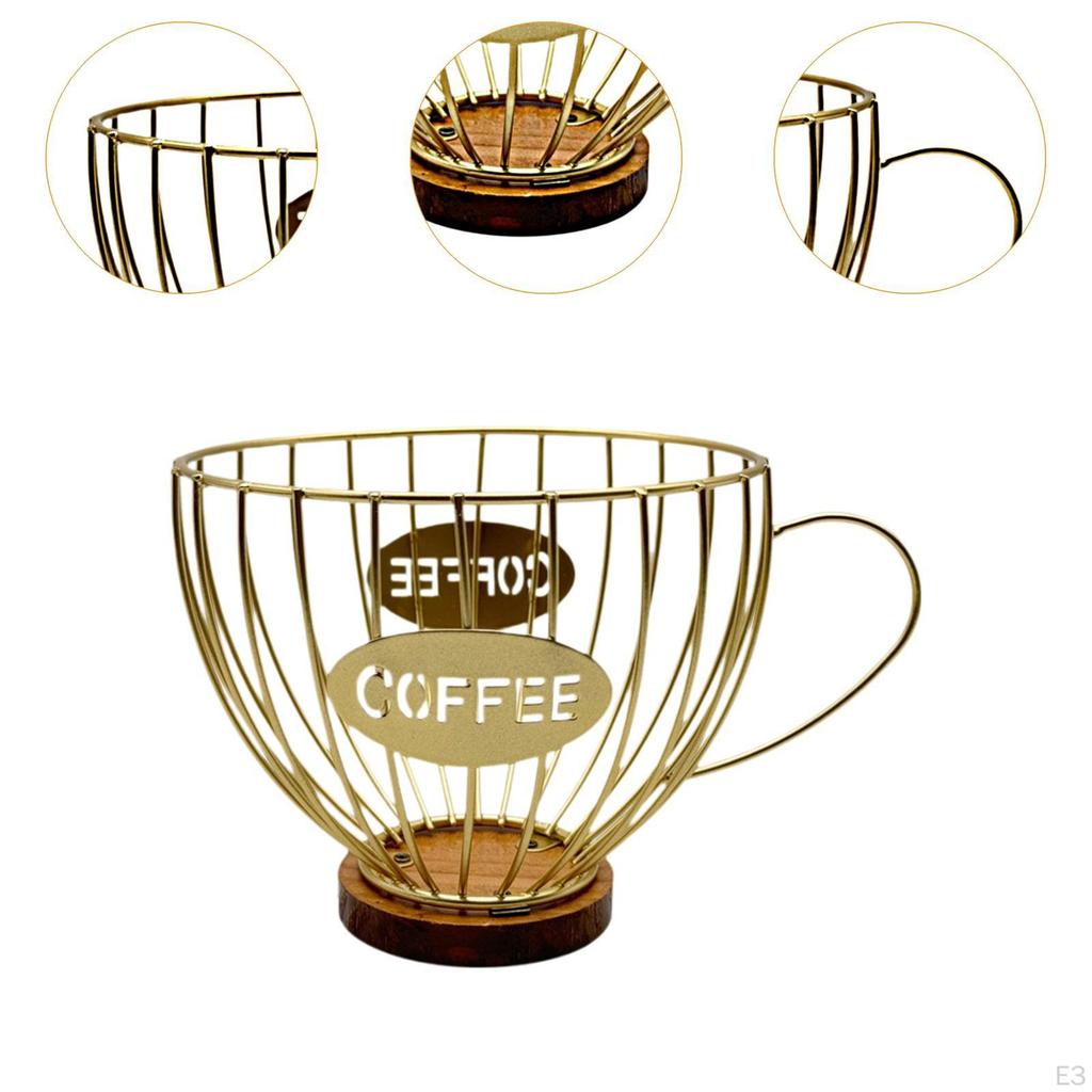 Coffee Pod Holder Candy Container Storage Basket for Cafe Counter Bar