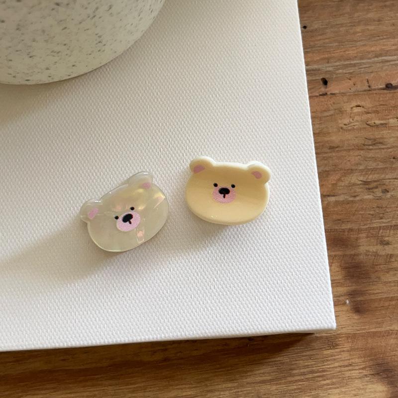 

2pcs Cute Cartoon Animal Hairpins Double-color Acrylic Lovely Cat Dog Rabbit Hair Clips Girl s Funny Headwear