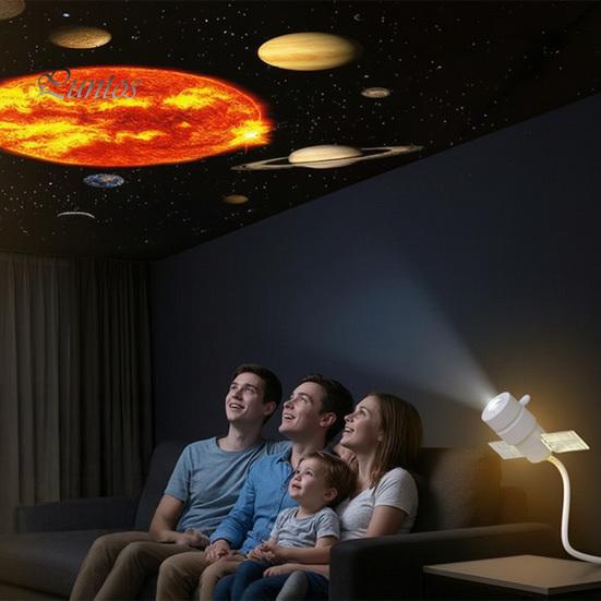 Dorm Room Decor 2 in 1 Star Projector Night Light, USB Space Nebula Lamp with 360 Projection for Nursery Degree Rotating Film, Car Interior