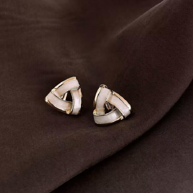 Fashion Earrings for Women Triangular Geometric Opal Earrings Simple Fashion Women Wedding Party Jewelry