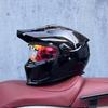 Orz Black Warrior Retro Motorcycle Helmet - Versatile Half/Full Helmet for Men & Women
