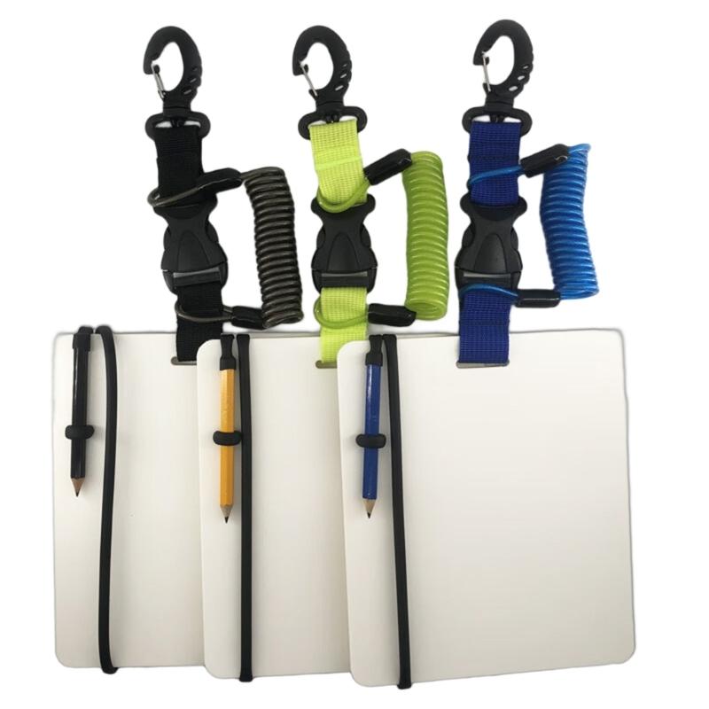 Scubas Diving Writing Slates Underwater Wordpad Writing Board with Pencil and Clip Snorkeling Record Board Easy to Use