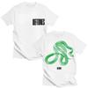 Rock Band Deftones Grünes Schlangenmuster T-Shirt Privates Musikalbum Retro Modetrend Sommerdruck 100% Reine Baumwolle T-Shirt