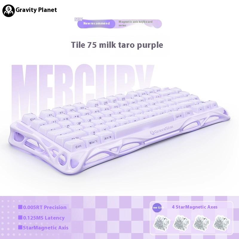Gravity Planet 75k1pro Mekanik Klavye Kablosuz Oyun Esports Profesyoneli Alüminyum Özelleştirme Bilgisayar Çevre Birimleri