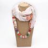 YLWHJJ Multi-style Decorative Jewelry Necklace Resin Beads Pendant Scarf Women Foulard Femme Head Scarves Hijab Scarfs