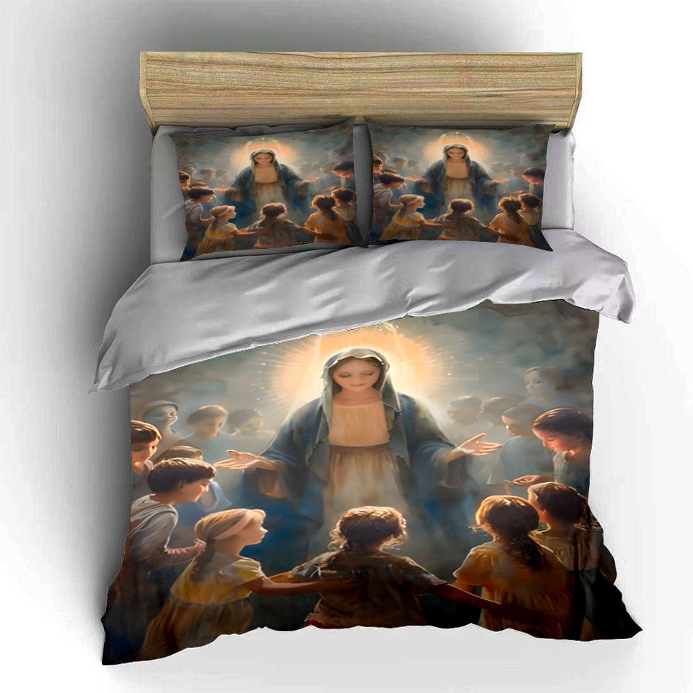 Religious figure with halo. Bedding sets Duvet cover sets Duvet covers Pillowcases(1 * Duvet Cover 2 * Pillowcases without duvet insert)