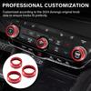 for Dodge Durango Knob Cover    2024 2025 2026 Air Condition Decorated Button Knob Covers AC Switch Volume Tune Controller Aluminum Alloy Trim (Red)