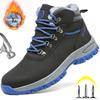 Steel Toe Safety Boots Winter Men Work Shoes Anti-Slip Anti-Puncture Work Boots Men Safety Shoes Indestructible Work Sneakers
