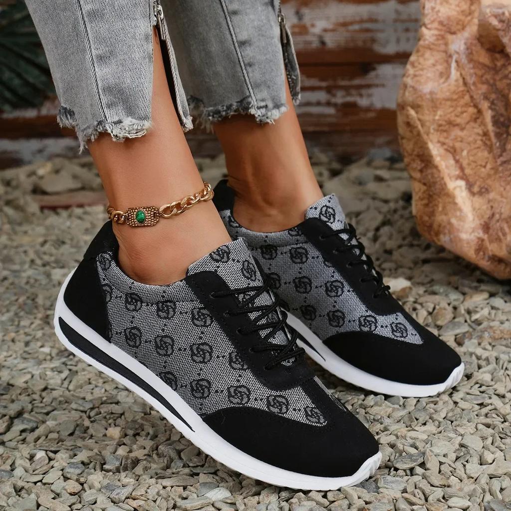 Women Thick Soled Cross Round Head Thin Fashion Shoes Women Comfortable  Breathable Casual Wear-resistant Shoes  De Mujer