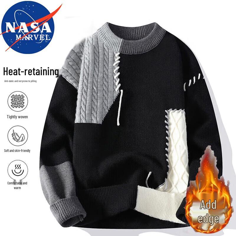NASA MARVEL Unisex Warm Round Neck Knit Sweater