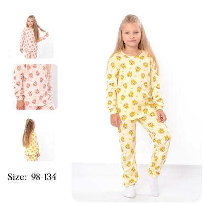 Pyžamový set (dievčatá) – Top s dlhým rukávom a nohavice s elastickým pásom, LABUBU, Všetky ročné obdobia, 6076-016-5 HC