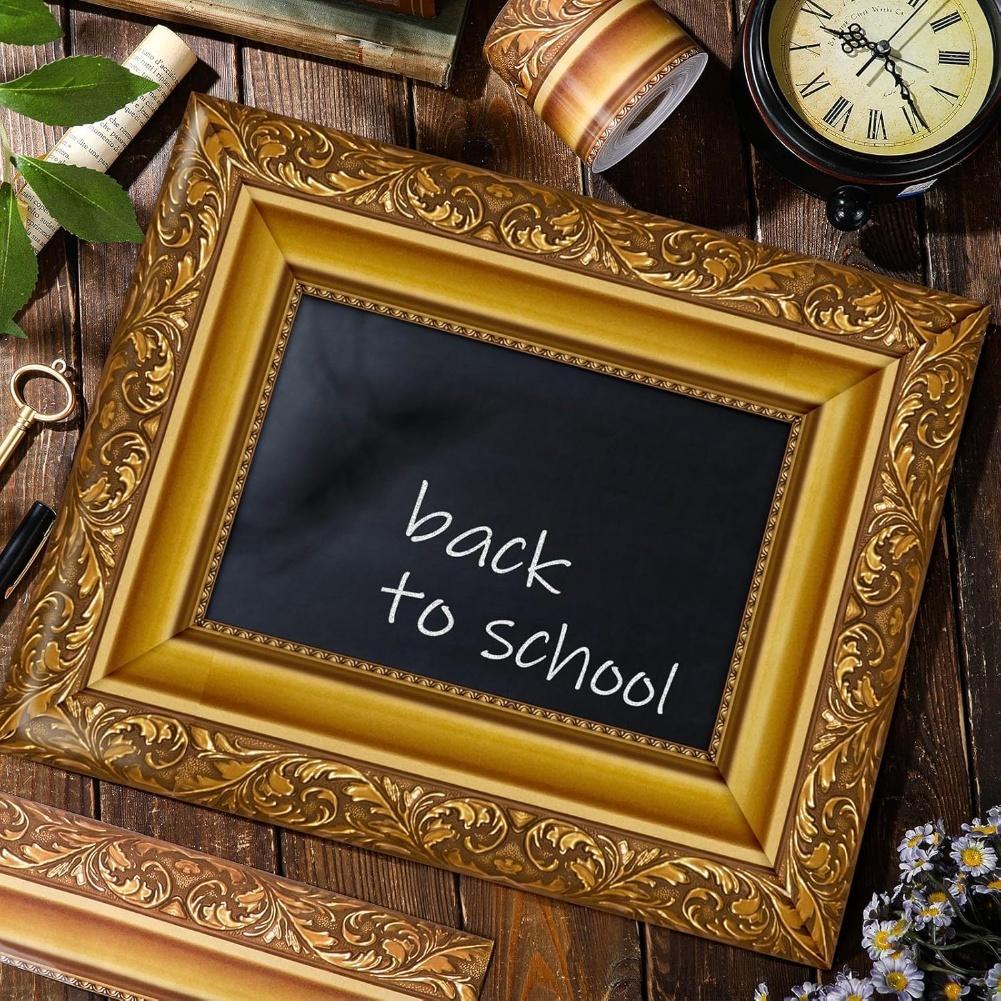 Easy To Apply 3D Wallpaper Frame Golden Style Self-adhesive Ceiling Frame