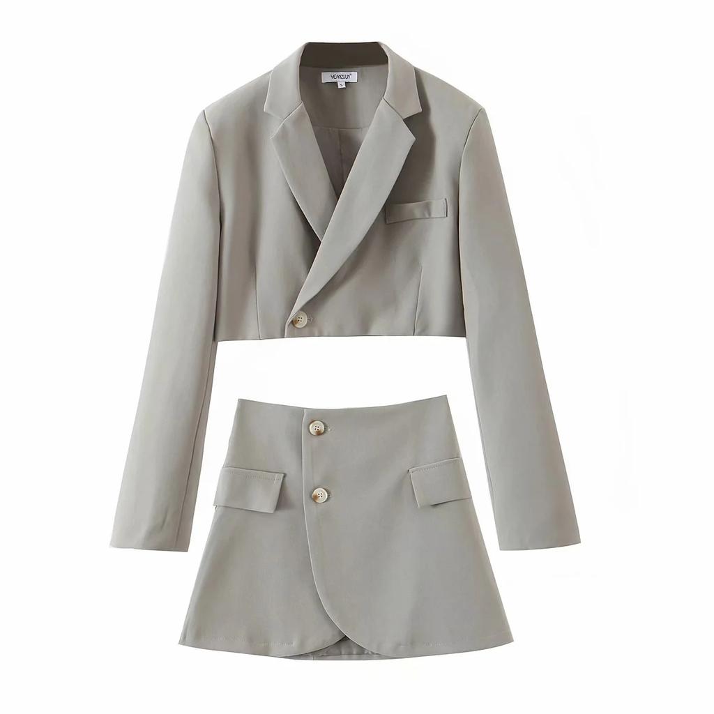 2Pc Matching Set Blazer e Gonne Donna Inghilterra Stile Ombelico Esposto  Corto Empire Blazer Feminino Femme Set a due pezzi acquista in modo  economico — spedizione gratuita, recensioni reali con foto — Joom
