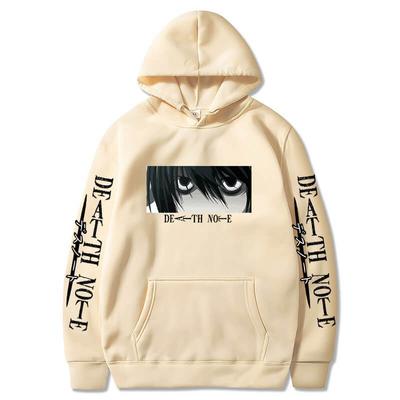 Japanese Animation Death Note Autunm Printed Men's Hoodie Hoody Clothes Vintage Casual Unisex Long Sleeve Pullovers