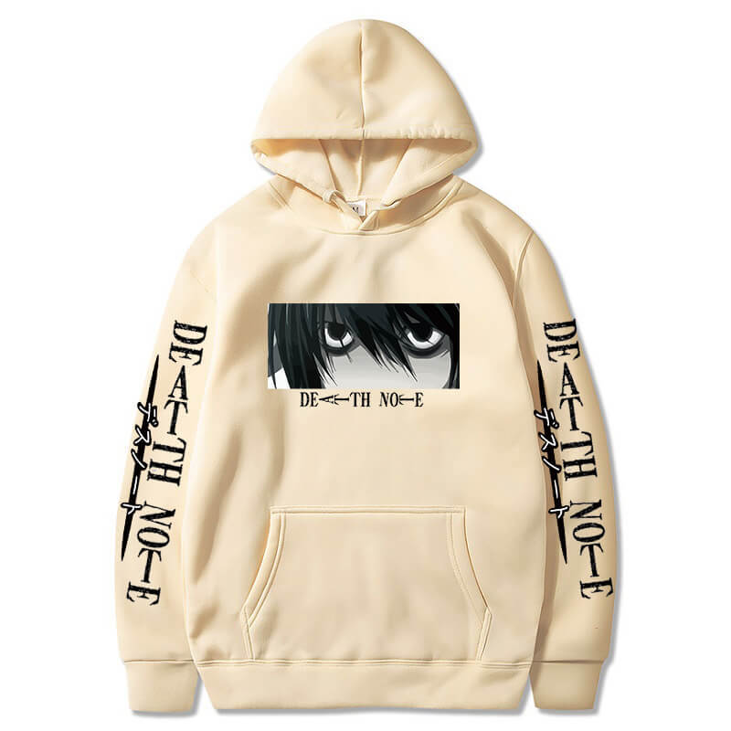 Japanese Animation Death Note Autunm Printed Men's Hoodie Hoody Clothes Vintage Casual Unisex Long Sleeve Pullovers