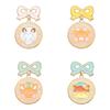 And Fun Colorful Cartoon Animal Brooch Featuring Elegant Bow Design And Versatile Alloy Construction