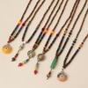 Ethnic Style Wood Necklace & Prayer Beads - Unisex Versatile Chicken Wing Wood Sweater Chain