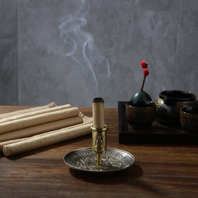 Support en Métal Style Chinois pour Palo Santo Brûleur d'Encens pour Bâtonnets de Palo Santo Porte-Encens Support en Bois Parfumé et Récupérateur de Cendres