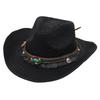 Western Cowboy Straw Hat Summer Sun Hat Beach Hat Ethnic Sun Hat Tibetan Curling