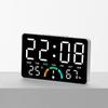 GH9007 Multifunctional LED Clock: Large Screen, Wall-Mountable & Tabletop, with Temperature, Humidity, and Alarm Features.