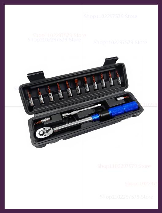 

High-Precision Torque Wrench Set 2-24Nm 1/4inch Dual-Direction Ratchet with for Automotive Bike Machine Maintenance DIY Repair