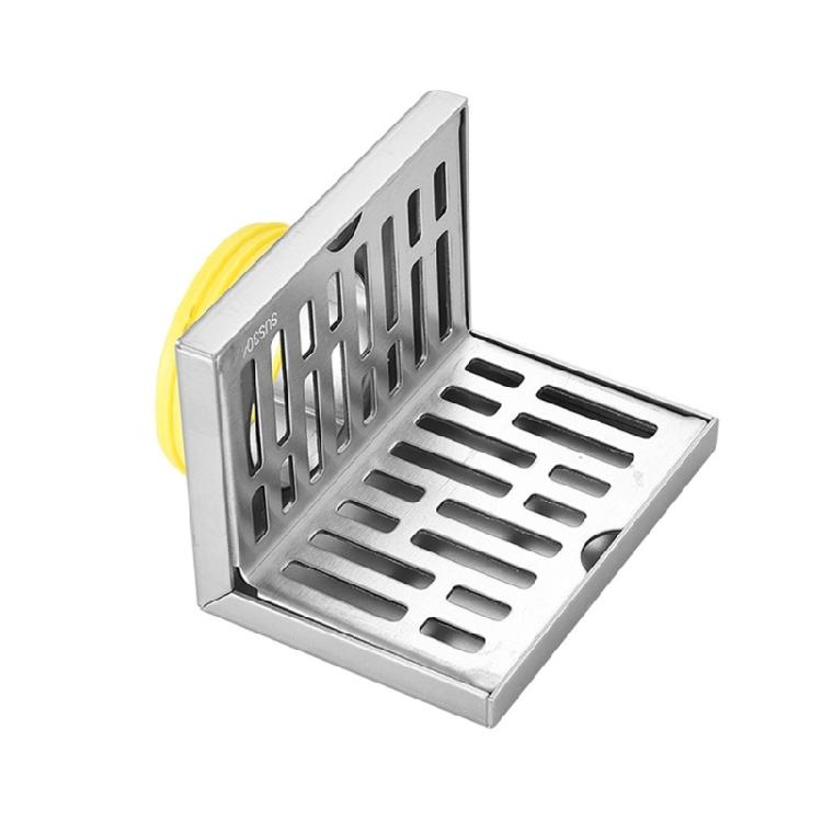 Anti-wear L Shape Stainless Steel Bathroom Tile Insert Floor Drainer Square