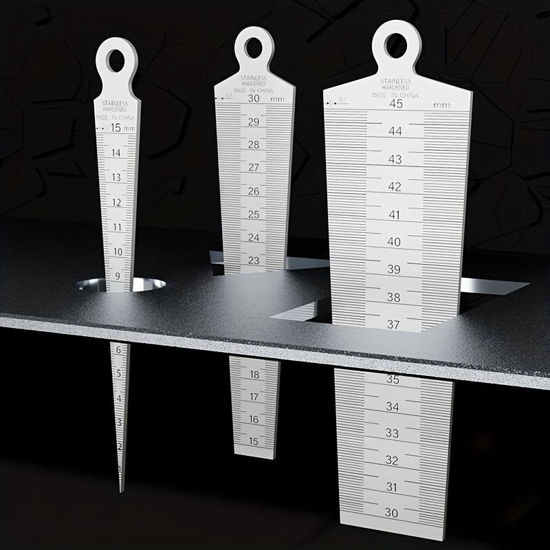 4pcs Stainless Steel High Precision Gap Ruler, Wedge Stopper Tapered Bore Gauge, Internal Diameter Sizing Gauge