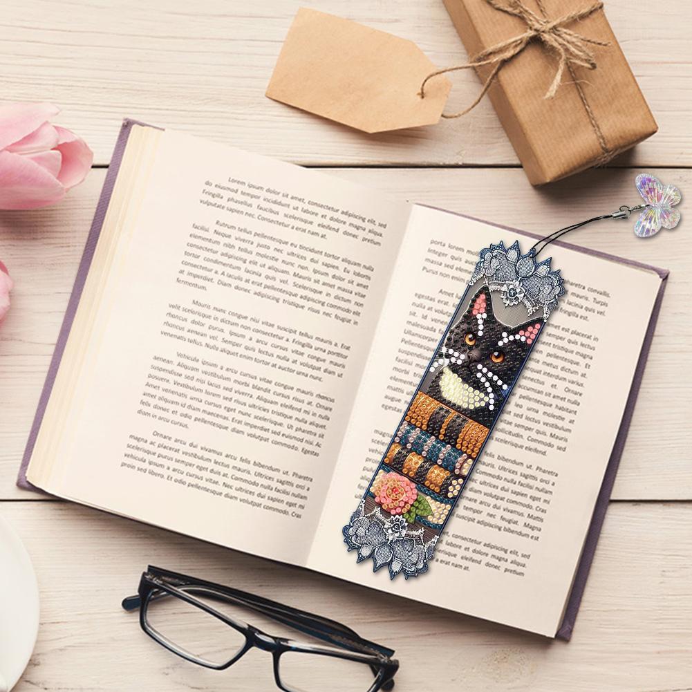 4Pcs DIY Irregular Shaped Diamonds Diamond Painting Bookmark Diamond Art Bookmark Gift for Book Lovers Mosaic Art Supplies