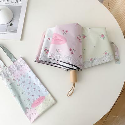 Cute and High-end Ins-style Fully Automatic Folding Rain or Shine Sunshade Umbrella for Women with UV Protection