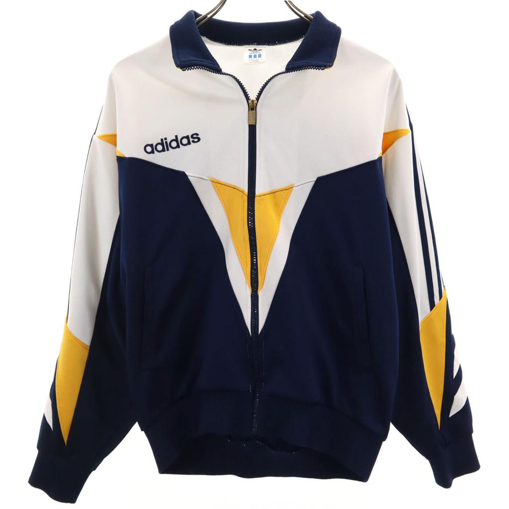 Adidas 80. léta Stará tepláková bunda L Námořnická modř Descente dres Pánská Použitá