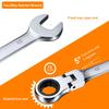 Uxcell 20mm Flex Head Ratchet Rotating Metric Ratchet Combination 72 Chrome Vanadium Ratchet for and Bolts Wrench, 180° Head, Wrench, Teeth, Steel,