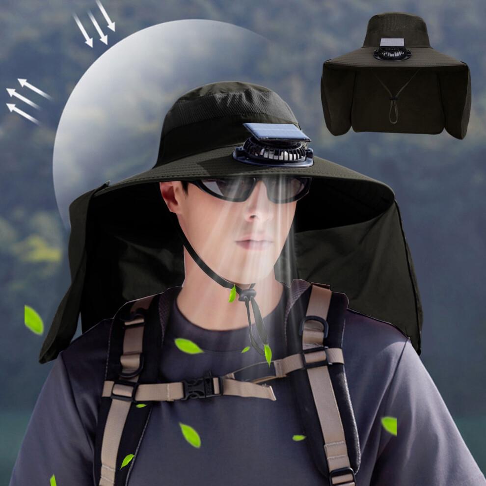 Solar Rechargeable Fan Cap - Quick-Dry Waterproof Fisherman