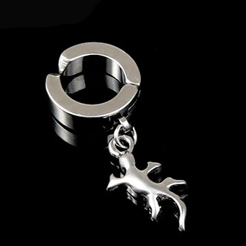 RUI RUI YU Fashion Rockový hypoalergénny doplnok do uší z titánovej ocele v tvare kríža