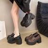 Retro Platform Small Leather Shoes Women's British Style Single Shoes Wear 2026 New Autumn and Summer Versatile Thick Heel Loafers