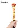 Golden Red Luxury Round Handle Fashion Stick for Party Decorative Walking Cane Elegant Crosier Knob Walking Stick 93cm