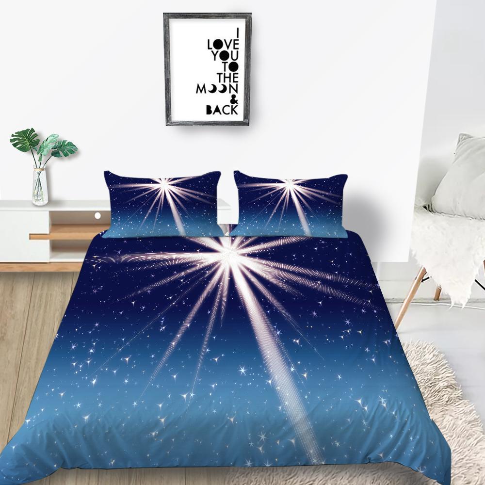 Star Bed Cover Set Sky Home Textiles Bedding Suit with Pillowcase Bedclothess 2/3 Pcs Girls Women Duvet Covers