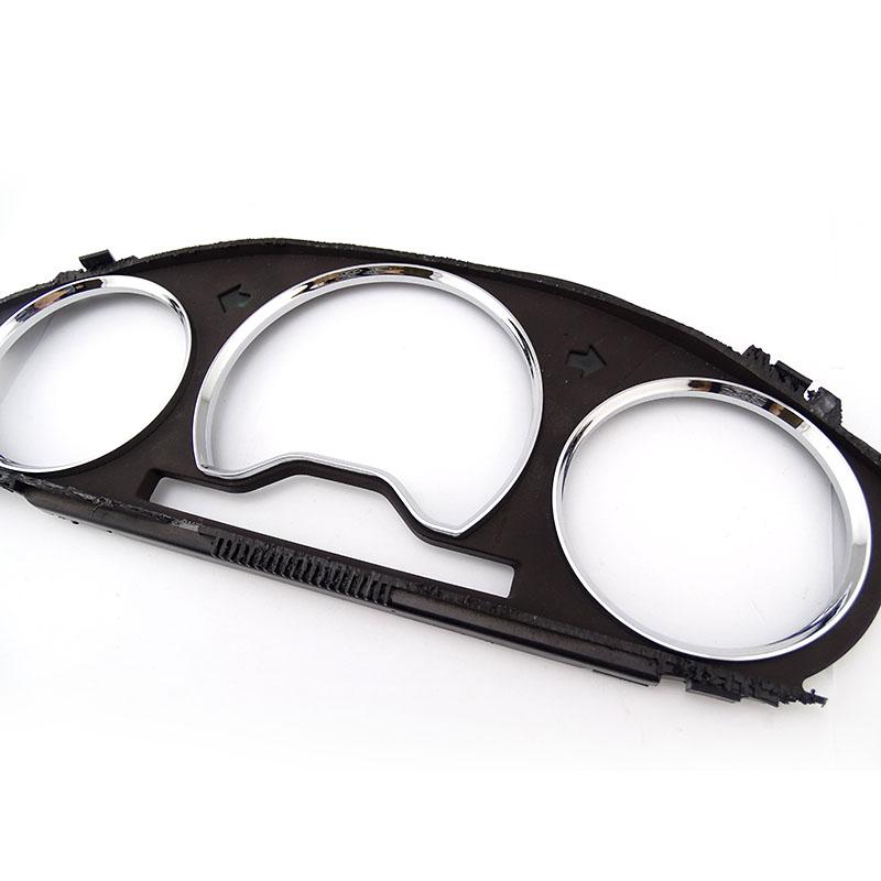 3pcs ABS Chrome Gauge Cluster Rings & Dashboard Bezels for Mercedes-Benz W210 W202 W208 1996-1999 Interior Trim