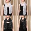 Printed Design Chiffon Hijab Scarf 50*160cm Size Musical Note Pattern Printed Chiffon Scarf Beautiful Pattern Elastic Material