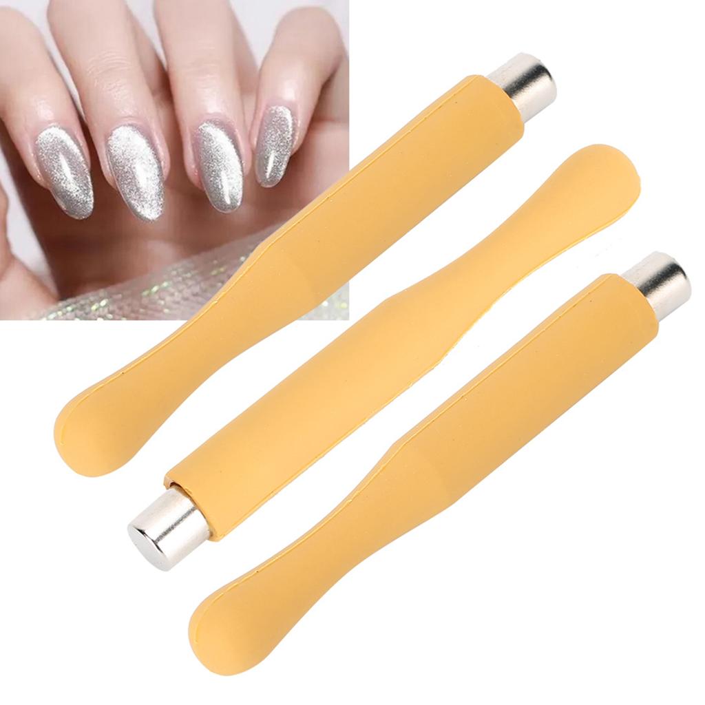3pcs Cylindrical Nail Polish Magnetic Stick UV Gel Polish Magnet Stick Manicure Tool