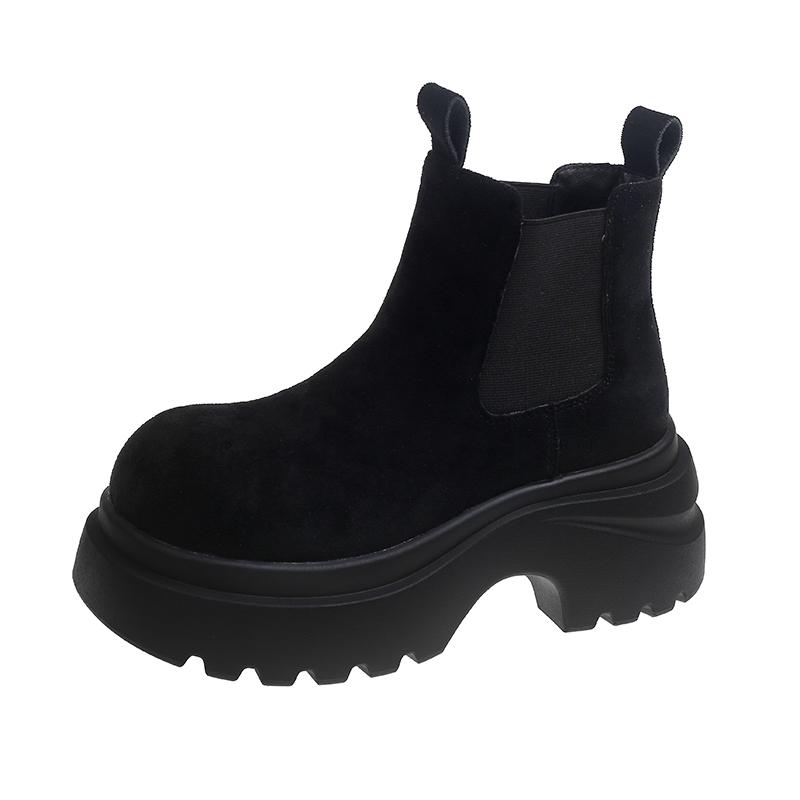 Fashion 2025 New Fashion Slimming Briti Sle Boots Women's Retro Ankle Boot Autumn Winter Warmth Comfort Mid-Calf Knight Ort Boots