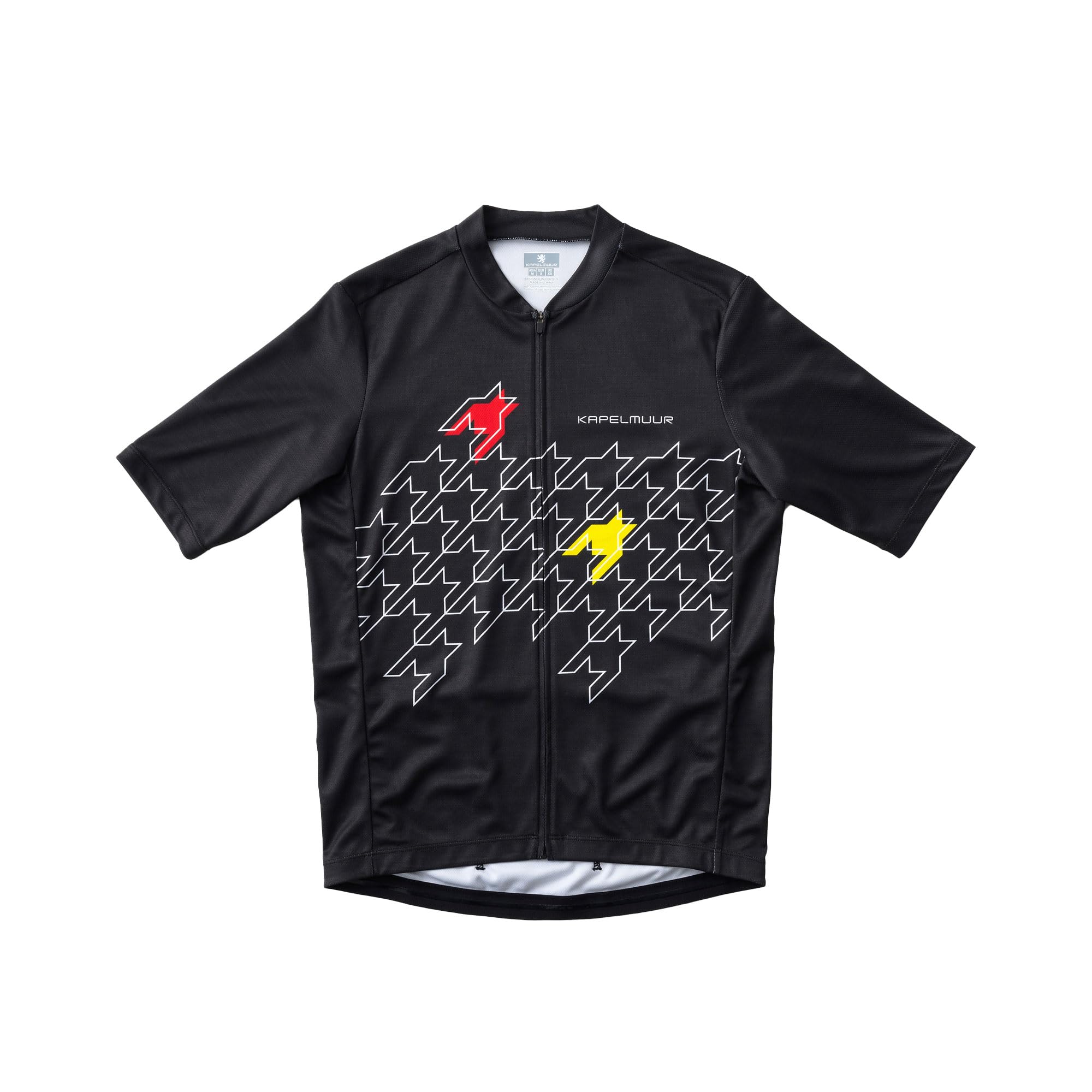 

Kapelmuur Cycling Short Sleeve Printed Houndstooth Block XL Jersey, Print, Black, чёрный