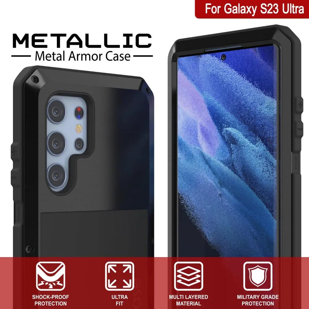 Case for Samsung Galaxy S24 S23 S22 S21 S20 Ultra Note 20 10 Pro S9 S10 Plus S10E Heavy Duty Protection Armor Metal phone Cover