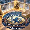 Benutzerdefinierter Name Personalisierter Chelsea Football Club Druck Runder Teppich, Vielseitiger Wohnkultur Teppich, für Spielzimmer, Wohnung, Balkon, Eingangsbereich, Flur Geschenk