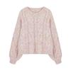 2025 New Women's Pink Loose Cable Knit Sweater - Cozy Autumn/Winter Style