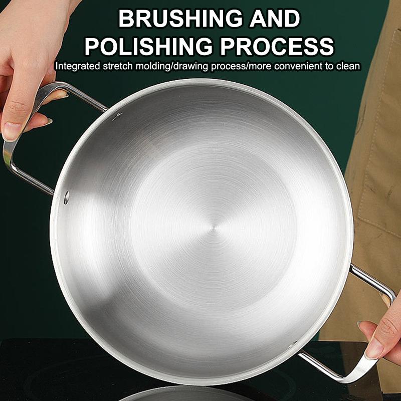 Food Grade Stainless Steel Pot With Dual Handles For Home Commercial Use  Pot Seafood Ramen Dry Pot