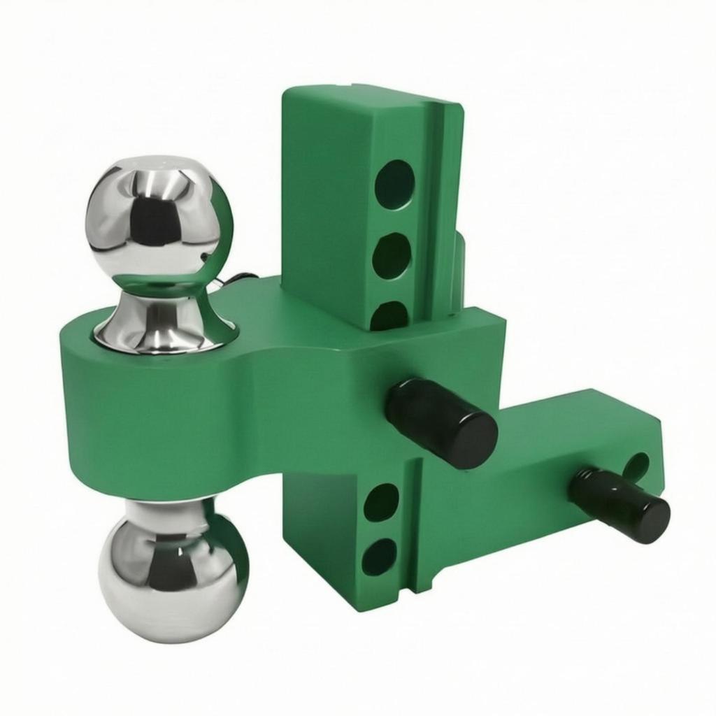 Adjustable Ball Mount with Dual Balls Aluminum Trailer Hitch Lockable