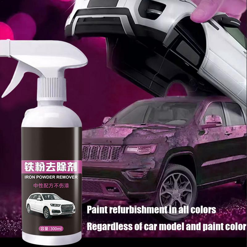 Rust Remover Spray Car Paint Iron Powder Remover 300ml Car Paint Maintenance Rust Inhibitor Iron Contaminant Yellow Spots
