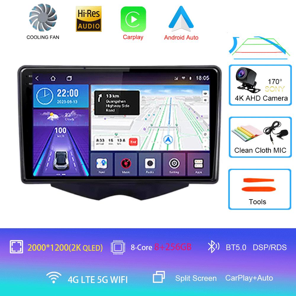 Car Radio Android 14 Carplay For Hyundai Veloster FS 2011 - 2017 Navigation Multimedia Player Stereo WiFi+4G BT DVD 360 Canera